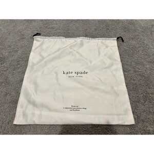 Kate Spade Ivory Drawstring Dust Bag Purse Handbag Storage Travel‎ 18x17.5
